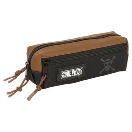 SAFTA Trousse Triple Compartiments One Piece avec Fermeture Éclair et Bande Élastique pour Cahier - 22 x 6 x 8.5 cm