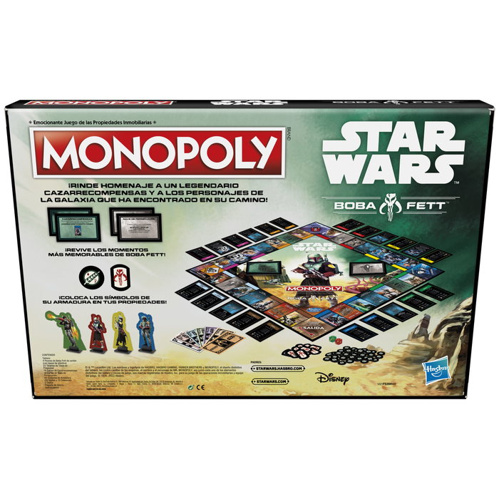 Hasbro Monopoly Boba Fett Star Wars - Jeu de société en version espagnol - Pour 2 à 4 joueurs - À partir de 8 ans