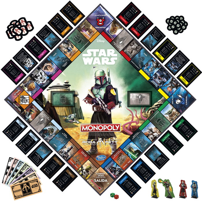 Hasbro Monopoly Boba Fett Star Wars - Jeu de société en version espagnol - Pour 2 à 4 joueurs - À partir de 8 ans