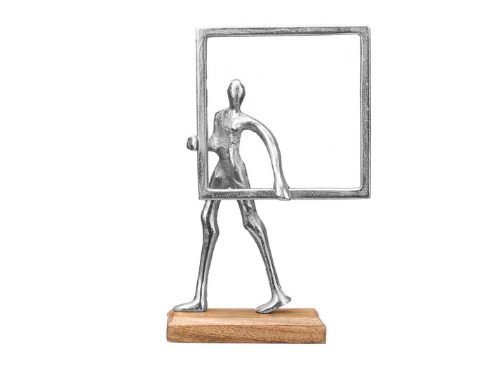 GIFTDECOR Soporte de decoración hombre marco plateado GIFTDECOR Soporte de decoración hombre marco plateado