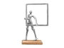 GIFTDECOR Soporte de decoración hombre marco plateado
