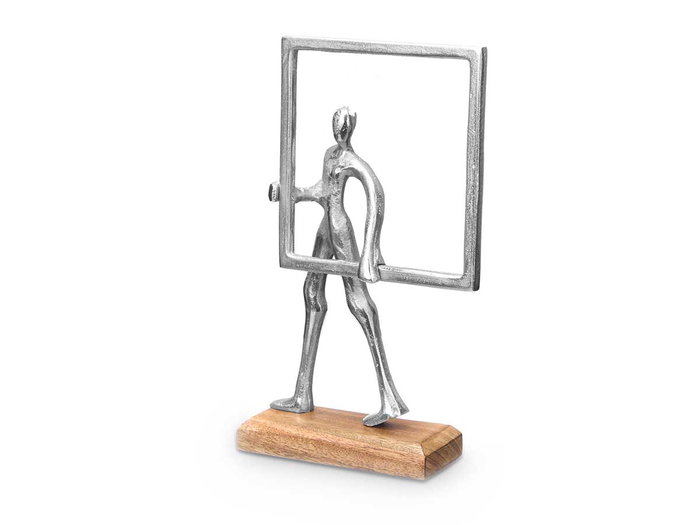 GIFTDECOR Soporte de decoración hombre marco plateado GIFTDECOR Soporte de decoración hombre marco plateado