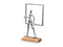 GIFTDECOR Soporte de decoración hombre marco plateado