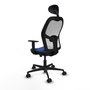 Piqueras y Crespo Chaise de Bureau Jorquera Bleu Marine et Blanc