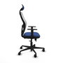 Piqueras y Crespo Chaise de Bureau Jorquera Bleu Marine et Blanc