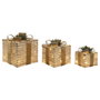 DKD Home Decor Décorations de Noël Blanc Doré Naturel (3 Pièces)