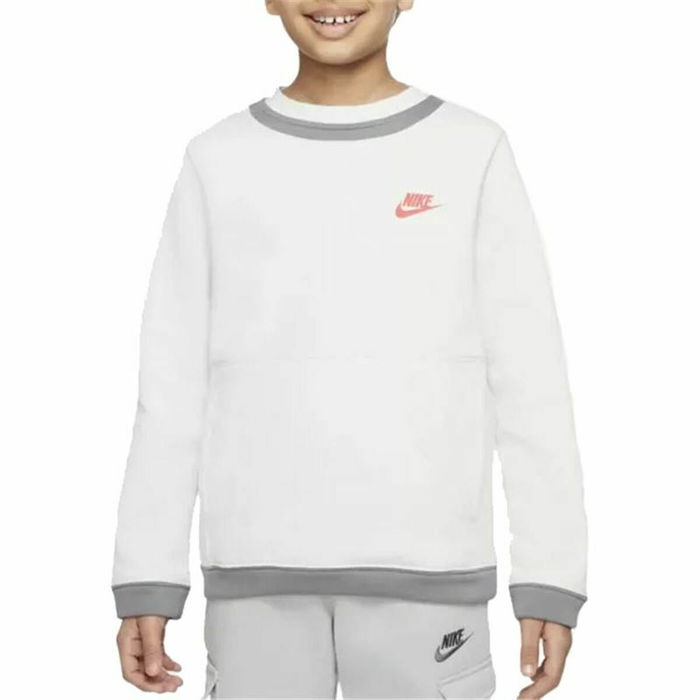 Sweat sans capuche enfant Nike Amplify Blanc Sweat sans capuche enfant Nike Amplify Blanc