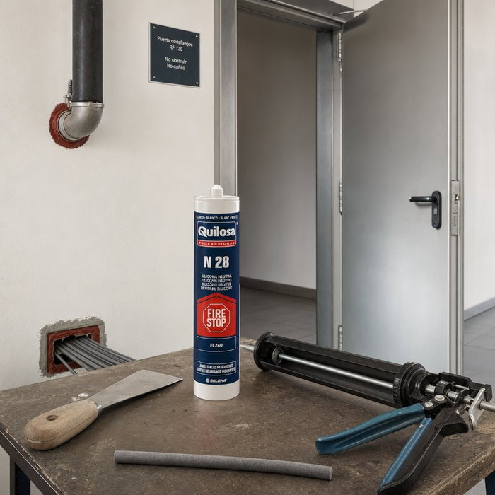 QUILOSA Silicone neutre RF-240 Fire-Stop, 300 ml QUILOSA Silicone neutre RF-240 Fire-Stop, 300 ml