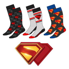 Cerda Pack de 3 paires de chaussettes adulte Superman - Tailles 38 à 45