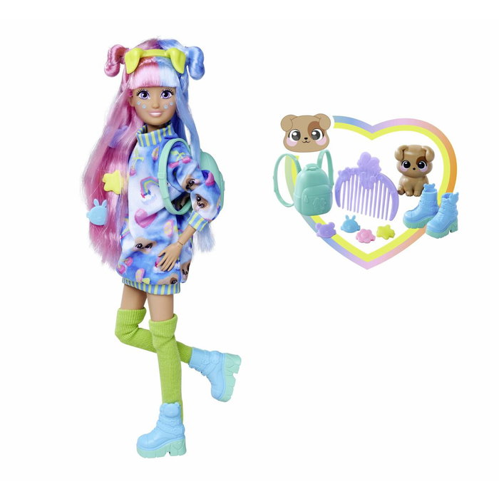 Simba Kawaii Hi Mia - Poupée Mannequin Articulée avec Accessoires et Chien Choco