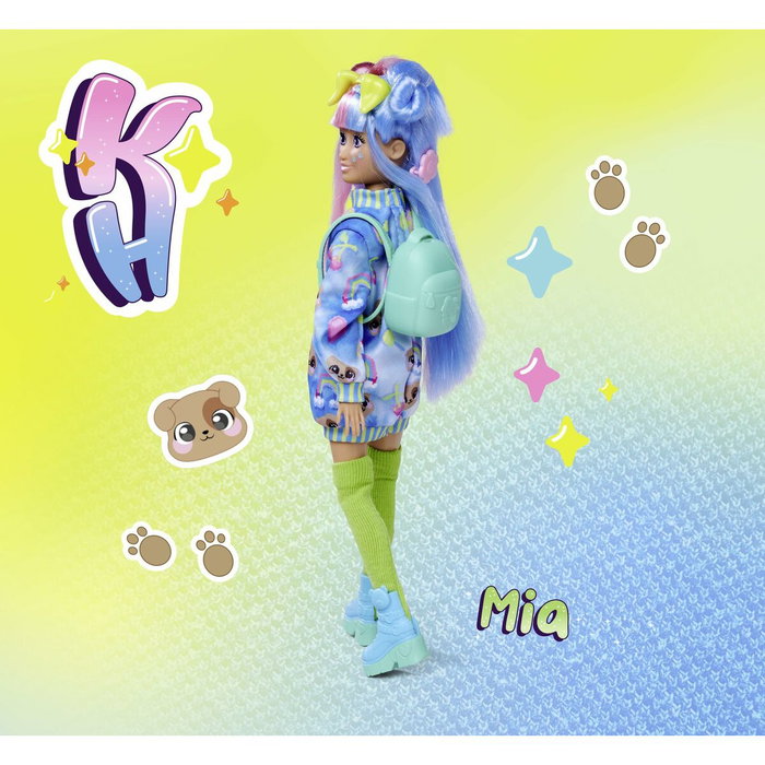 Simba Kawaii Hi Mia - Poupée Mannequin Articulée avec Accessoires et Chien Choco