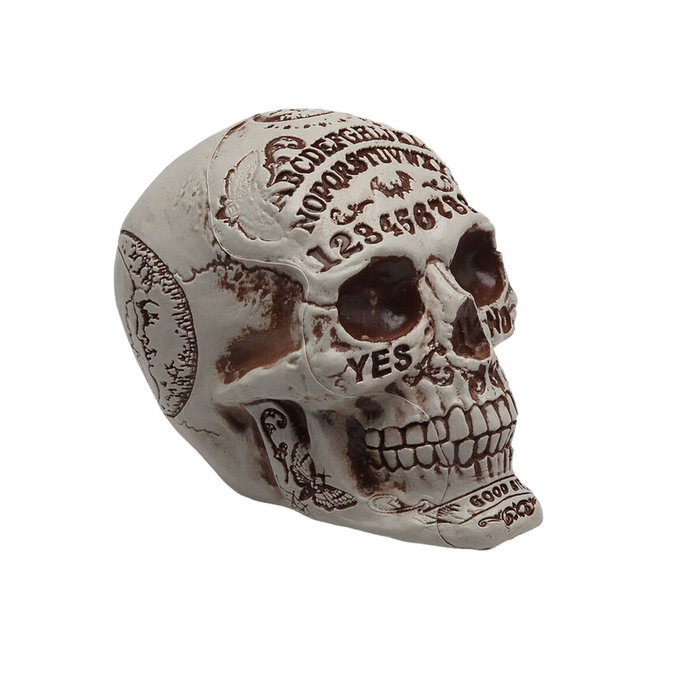 atosa Calavera décorative avec gravures et effet vieilli 13x16x18cm atosa Calavera décorative avec gravures et effet vieilli 13x16x18cm