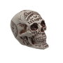 atosa Calavera décorative avec gravures et effet vieilli 13x16x18cm