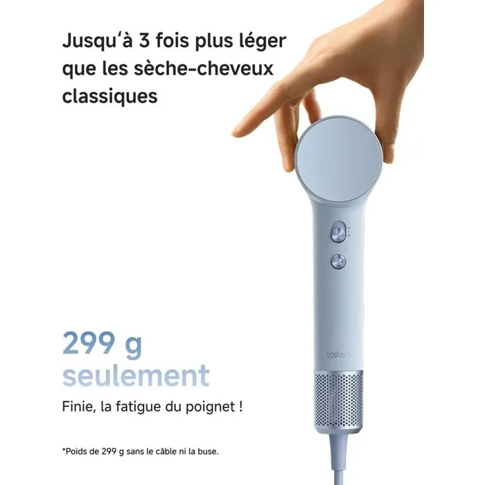 Laifen LAIFEN Mini Sèche-cheveux Compact Voyage Bleu glacier Laifen LAIFEN Mini Sèche-cheveux Compact Voyage Bleu glacier