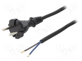 PLASTROL Câble d'alimentation H05RR-F 2x1mm² 3m