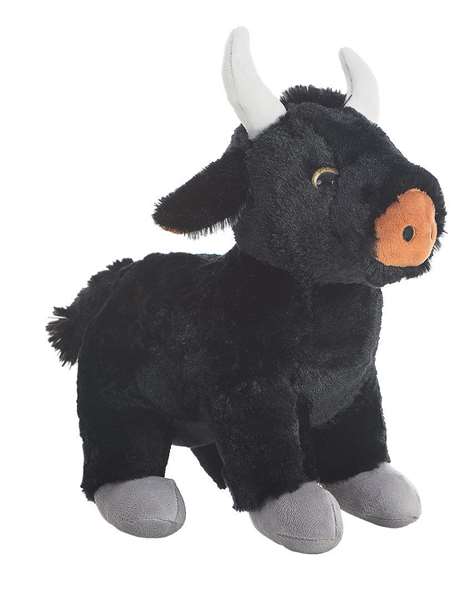 Creaciones Llopis Toro 34 cm - Peluche en polyester, produit et boîte multilingues (espagnol, portugais, français, italien, anglais)