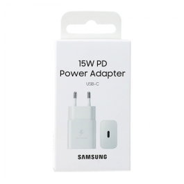 Samsung EP-T1510NWEGEU Chargeur USB-C 15W Blanc - Charge rapide, protection surintensité, prise secteur