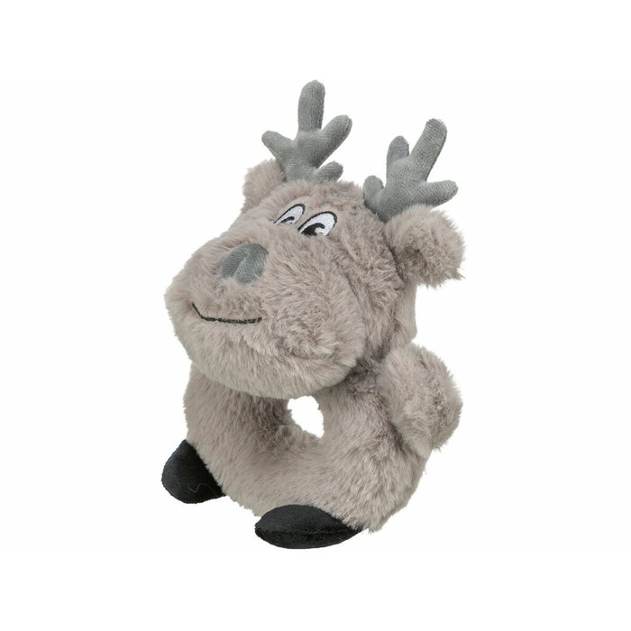 Jouet pour chien en peluche Trixie Gris Polyester renne de noël 24 cm