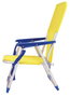 JugaToys Chaise de plage en aluminium jaune néon avec poignée de transport