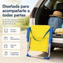 JugaToys Chaise de plage en aluminium jaune néon avec poignée de transport
