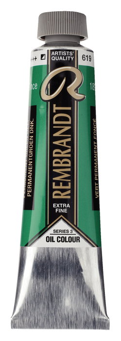 Rembrandt Peinture à l'huile Vert Permanent Foncé 619 - 40 ml Rembrandt Peinture à l'huile Vert Permanent Foncé 619 - 40 ml
