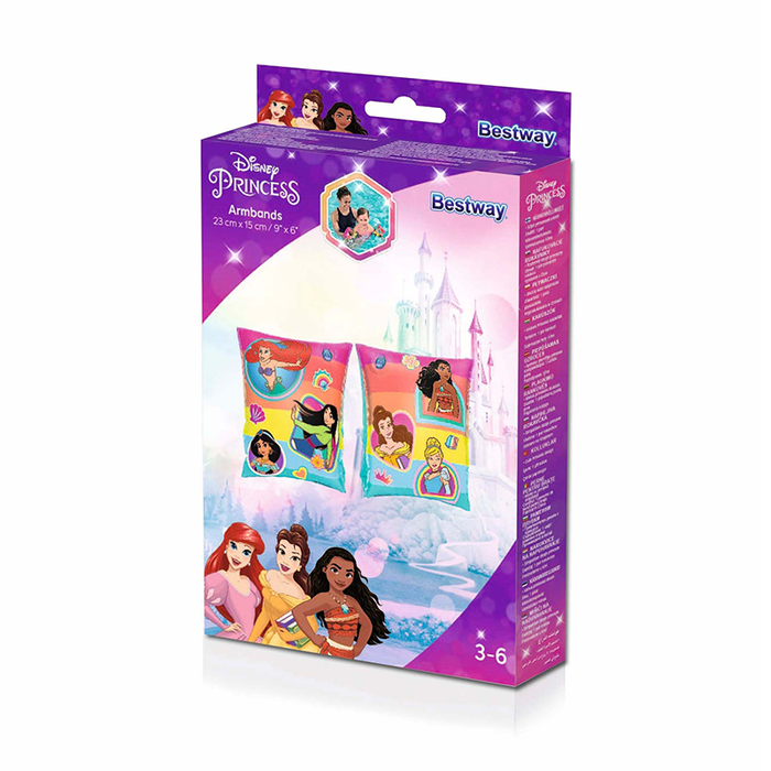 Bestway 91041 Manguitos Gonflables Disney Princesses 23x15 cm +3-6 Ans Plage et Piscine