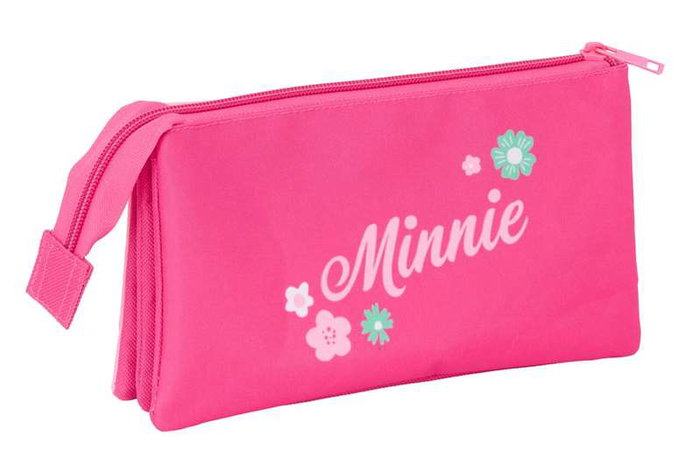 Disney Minnie Mouse Portatodo Triple - Organisateur de voyage et rangement pour enfants - 22 x 12 x 3 cm