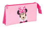Disney Minnie Mouse Portatodo Triple - Organisateur de voyage et rangement pour enfants - 22 x 12 x 3 cm