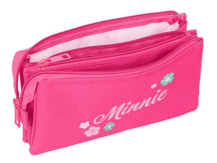 Disney Minnie Mouse Portatodo Triple - Organisateur de voyage et rangement pour enfants - 22 x 12 x 3 cm