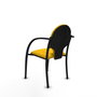 Piqueras Y Crespo Chaise Hellín Jaune avec Bras Fixes