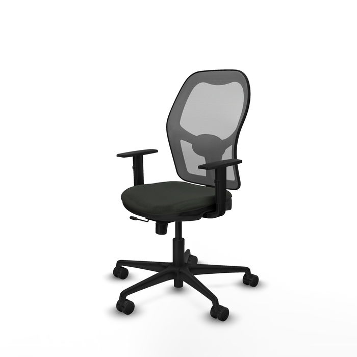 Chaise Jorquera Synchrone/Traslack tissu Noir Maille Gris Base en nylon noir Accoudoir 1D Sans appui-tête Roulettes 65mm nylon Chaise Jorquera Synchrone/Traslack tissu Noir Maille Gris Base en nylon noir Accoudoir 1D Sans appui-tête Roulettes 65mm nylon