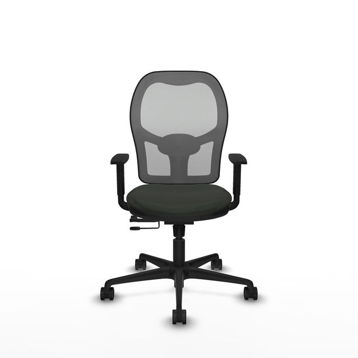 Chaise Jorquera Synchrone/Traslack tissu Noir Maille Gris Base en nylon noir Accoudoir 1D Sans appui-tête Roulettes 65mm nylon Chaise Jorquera Synchrone/Traslack tissu Noir Maille Gris Base en nylon noir Accoudoir 1D Sans appui-tête Roulettes 65mm nylon