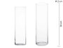 GIFTDECOR Vase Cylindrique en Verre Transparent 50cm