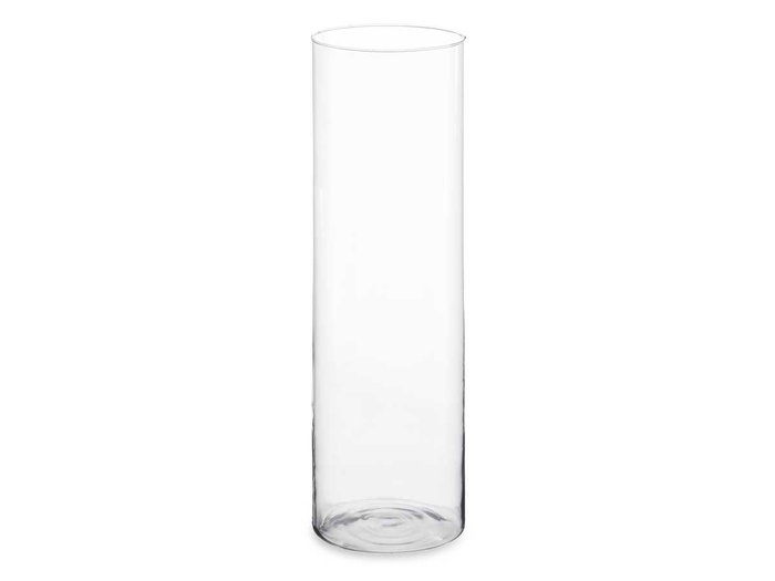 GIFTDECOR Vase Cylindrique en Verre Transparent 50cm