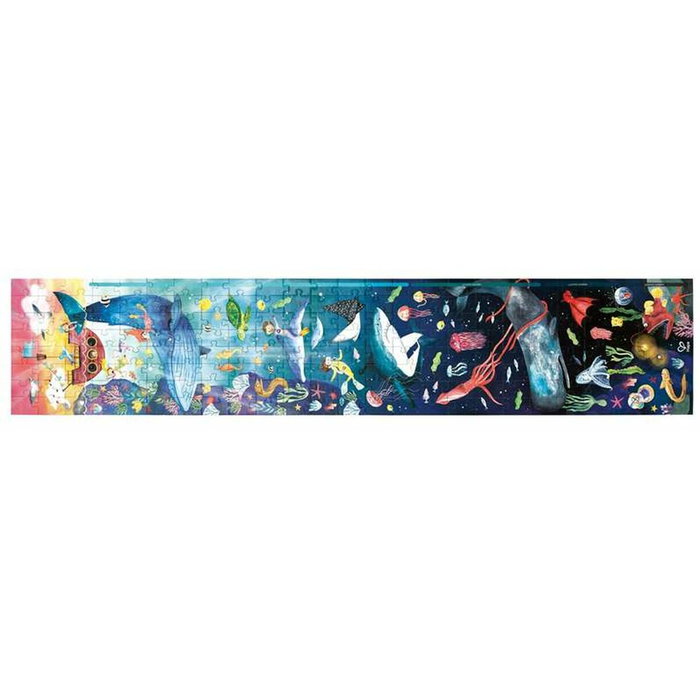 Puzzle Hape 150 x 30 cm 150 x 30 x 0,2 cm Marin 200 Pièces