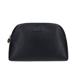Kashōki BEAUTY BAG - Trousse de toilette et maquillage en simili cuir vegan, doublure polyester, fermeture à glissière cuivrée - Pour femme - 1 unité