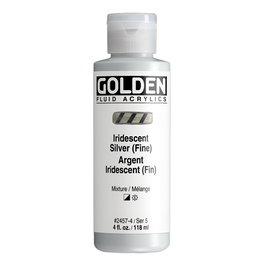 Golden Fluid Colores Acrílicos Plata Iridiscente (Fino) 118 ml