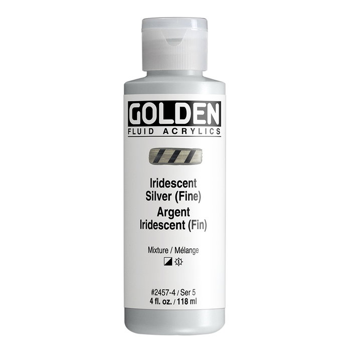 Golden Fluid Colores Acrílicos Plata Iridiscente (Fino) 118 ml Golden Fluid Colores Acrílicos Plata Iridiscente (Fino) 118 ml