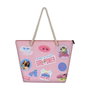 Barbie - Sac de plage Soleil Malibu, 37 x 52 x 17 cm, compartiment zip, deux anses, polyester, rose