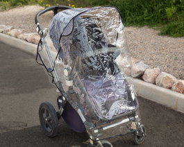 KioKids Protecteur de pluie et climat pour poussette, Transparente