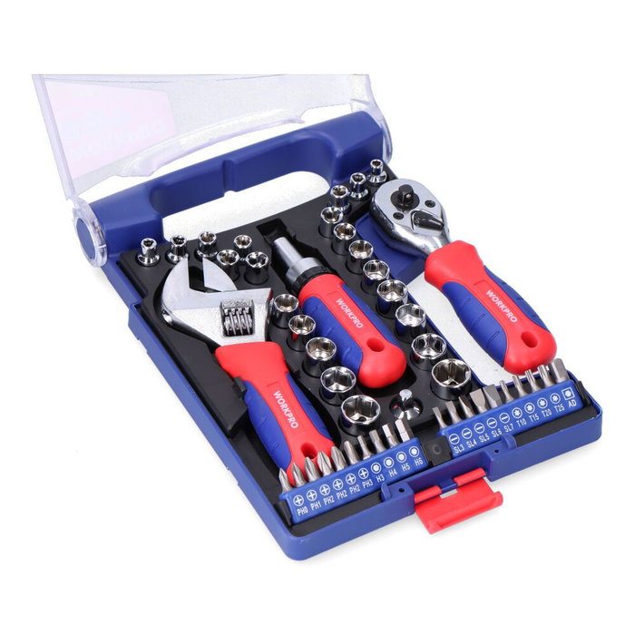 Workpro Jeu d'outils courts 46 pièces