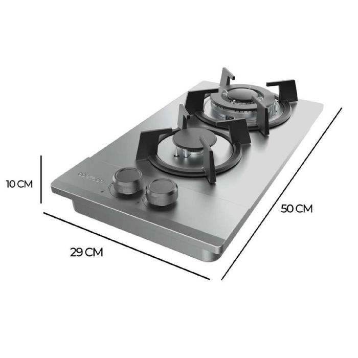 Plaque au gaz Cecotec Bolero Squad G 2200S Inox 5250 W 29 x 50 cm