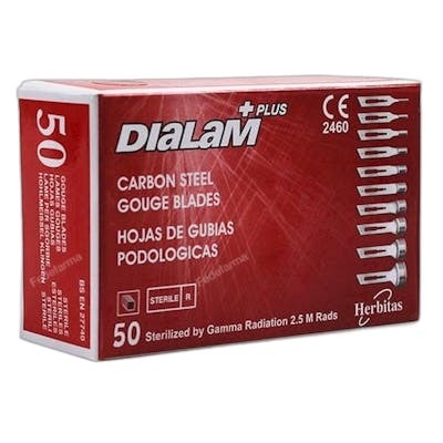 HERBI FEET Gubias Dialam 50 - Ciseaux pédicure stériles à usage unique - Lot de 50 unités HERBI FEET Gubias Dialam 50 - Ciseaux pédicure stériles à usage unique - Lot de 50 unités
