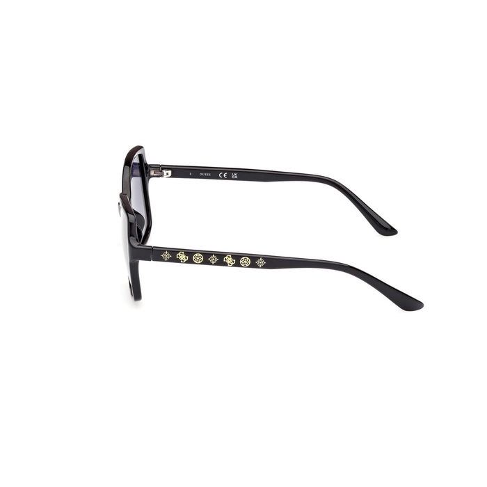 Guess Gafas GU00100 Polarisé 01D Lunettes de Soleil Femme Carrées Noires 55 mm