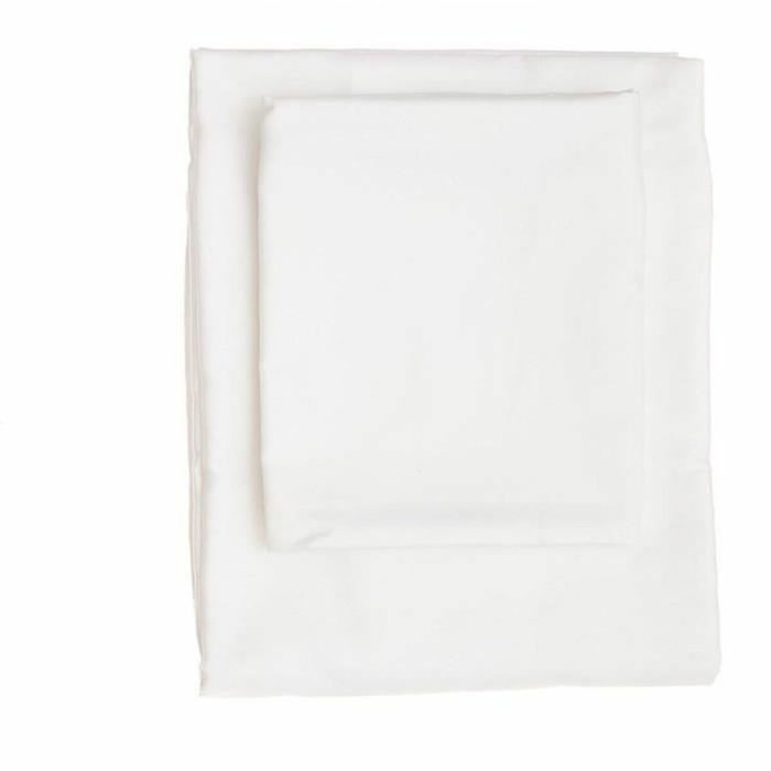 BigBuy Home Parure de lit Satin King Blanc 3 pièces