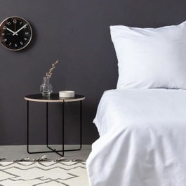 BigBuy Home Parure de lit Satin King Blanc 3 pièces