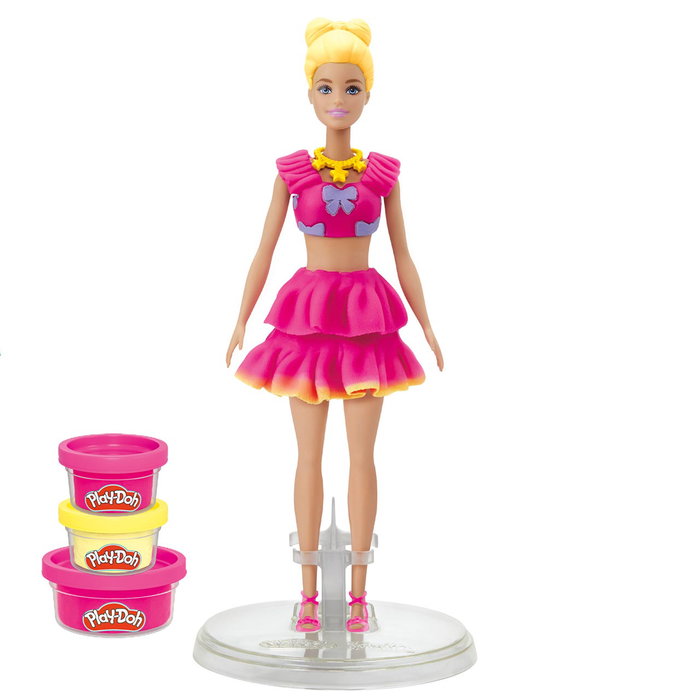 Play-Doh Set Créatif Barbie Volantes et Lazos G1361 - Accessoires et Vêtements en Pâte à Modeler pour Fille - À partir de 5 ans Play-Doh Set Créatif Barbie Volantes et Lazos G1361 - Accessoires et Vêtements en Pâte à Modeler pour Fille - À partir de 5 ans