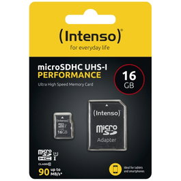 Intenso microSDHC UHS-I Performance 16 Go avec adaptateur