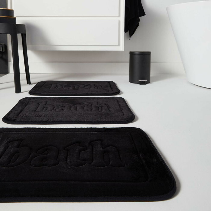 Today Tapis de bain mémoire de forme Utility - 40 x 60 cm - Noir