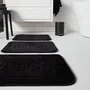 Today - Tapis de bain mémoire de forme Utility, anti-dérapant, 40 x 60 cm, noir, en polyester et PVC
